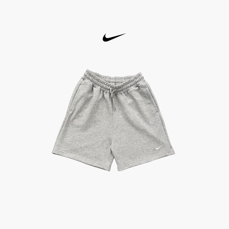 NKE Vintage Nakışlı Oversize Gri Şort 