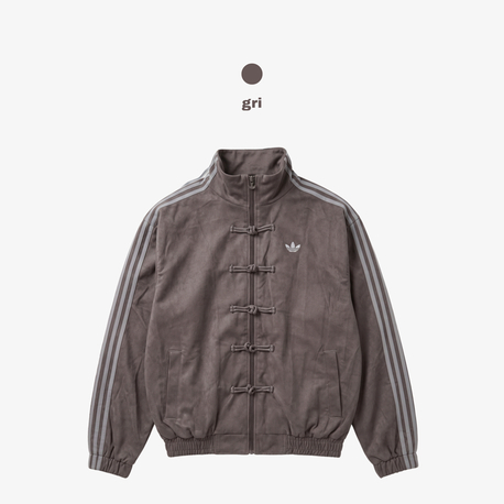 ADDS Chinese Vintage Oversize Gri Kadife Ceket