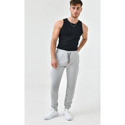Erkek Gri  Jogger Kelepçe Paça Eşofman Alt