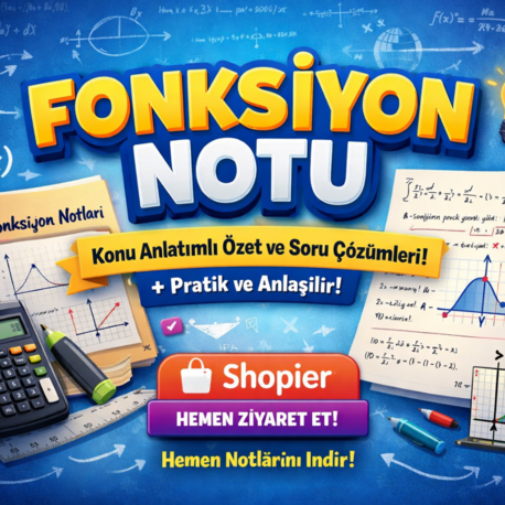 FONKSİYONLAR KISA KONU ANLATIMI + ÖZET NOTLAR (PDF)