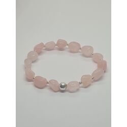 Pembe kuvars bileklik