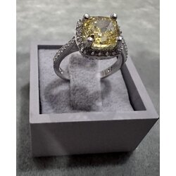Ice Cut Yellow Ring