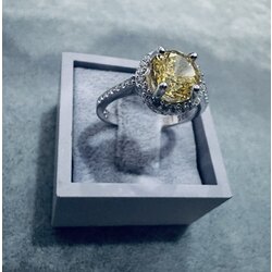 Ice Cut Yellow Ring 