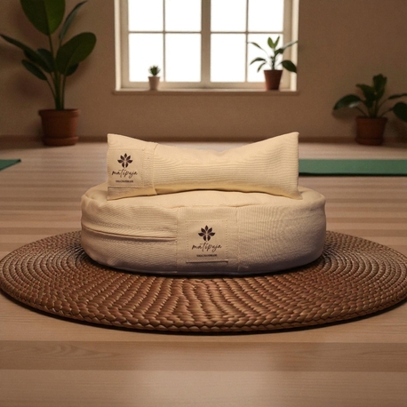 Taç Çakra | Karabuğday Kabuklu Meditasyon Minderi & Lavantalı Göz Yastığı
