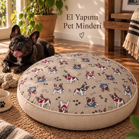 Pet Minderi | Karabuğday Kabuğu Dolgulu El Yapımı 