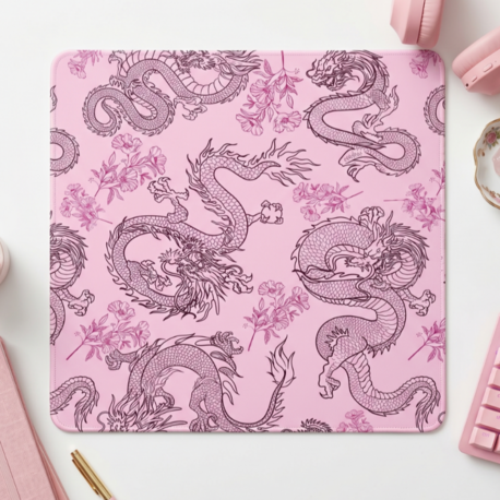 Ejderha Desenli Mousepad – Aesthetic Dragon Mouse Pad, Japon Tarzı Sanatsal Masa Aksesuarı