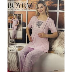 Boyraz Hamile Kadın Pijama Takımı