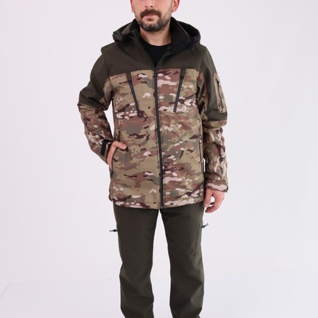 Su İtici Softshell Takım Kamuflaj