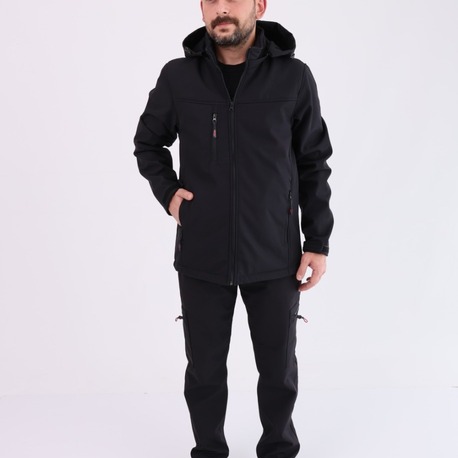 Su İtici Softshell Takım Siyah