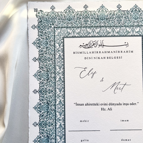 Vintage Dini Nikah Belgesi