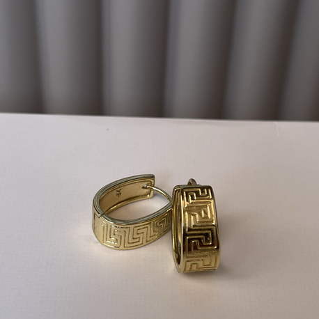 Greek Motifli Premium Küpe