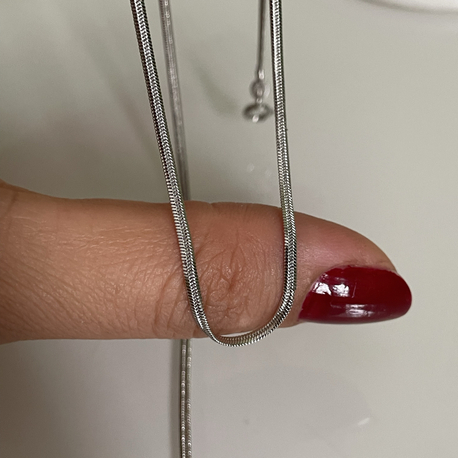 Xp silver yassı İtalyan kolye 