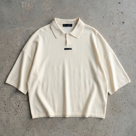 Essentials Oversize Polo Yaka(CROP KESİM)
