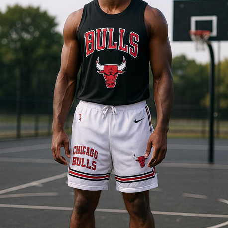 Nike NBA bulls  şort  SİYAH / BEYAZ