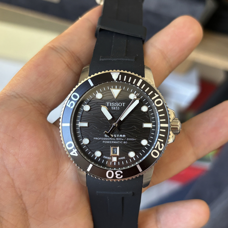 Tissot Seastar Siyah Silikon Kordon 
