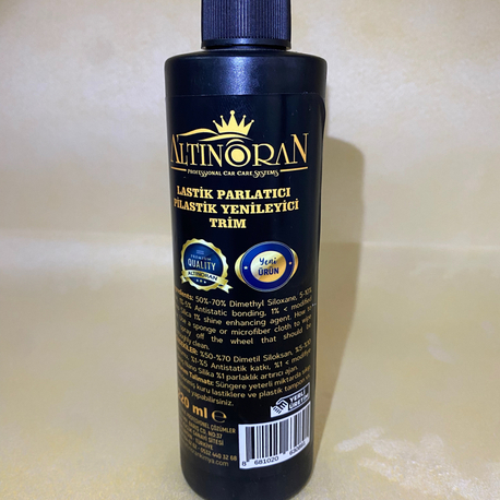✨ Altın Oran Lastik Parlatıcı & Plastik Restorasyon Jeli (200 ML)  15 GÜN KALIC