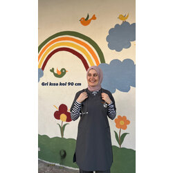 Antrasit gri  SOFT licralı kısa kol takım 90 cm 
