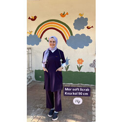 MOR SOFT LİCRALI KISA KOL 90 cm takım 
