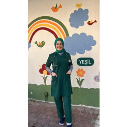 YEŞİL SOFT licralı kısa kol 90 cm Takım 