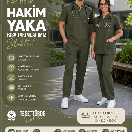 Hakim yaka kısa takım