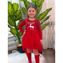 Tütülü kırmızı elbise