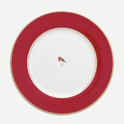 Pip Studio Kırmızı Porselen Yemek Tabağı 26,5 Cm Love Birds