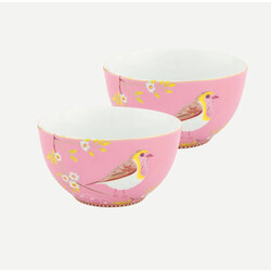 Pip Studio Pembe Porselen Kase Seti 15 Cm Early Bird
