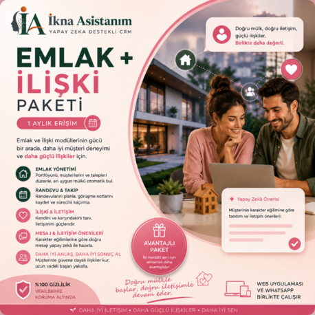 İkna Asistanım · Emlak + İlişki Paketi (1 Ay) — 750 TL