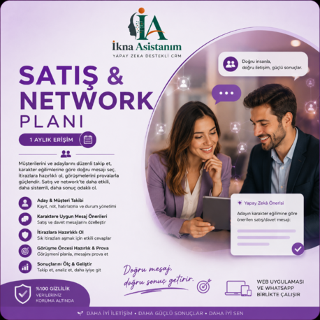 İkna Asistanım · Satış & Network Planı (1 Ay) — 399 TL