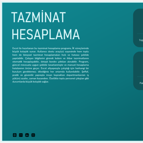 Excel Tazminat Hesaplama Programı V2
