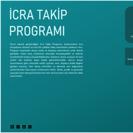 Excel İcra Takip Programı