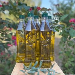 1 LT PET ŞİŞEDE NATUREL SIZMA ZEYTİNYAĞI YÜKSEK RAKIMLI BAHÇEMİN MAHSÜLÜDÜR