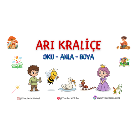 Grimm Masalları: Arı Kraliçe Oku-Anla-Boya PDF