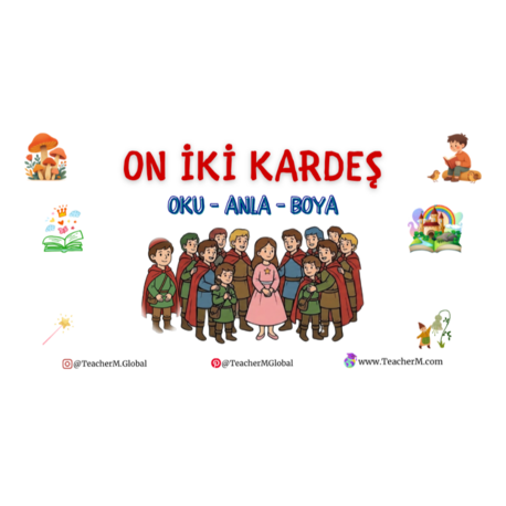 Grimm Masalları: On İki Kardeş Oku-Anla-Boya PDF