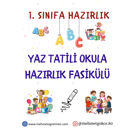 1. Sınıfa Hazırlık Yaz Tatili Okula Hazırlık Fasikülü