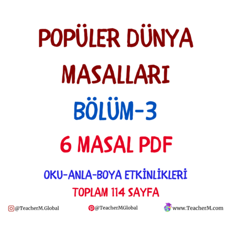 Popüler Dünya Masalları Bölüm 3 PDF Seti | 6 Fasikül