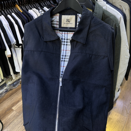 PREMİUM BURBERRY SÜET ÇEKET SİYAH
