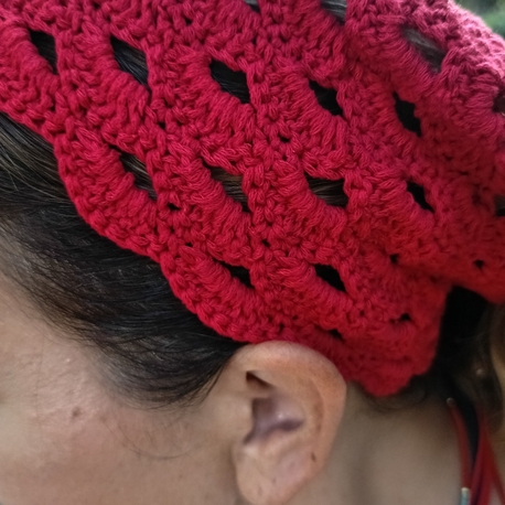 El Örgüsü Kırmızı Bandana