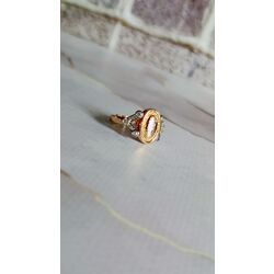 Oval Gold Detaylı Yüzük