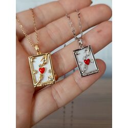 Aşıklar (The Lovers) Çelik Tarot Kolye