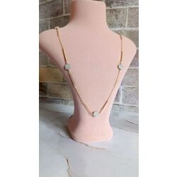 Marka Model Altıgen Zirkon Taşlı Uzun Kolye