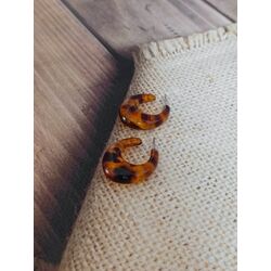 Oval Leopar Küpe