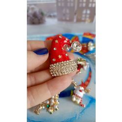 Noel Baba Şapkası Broş