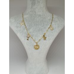 Kelebek Detaylı Charm Kolye