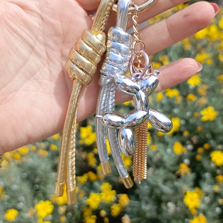 Gümüş Köpek Detaylı Gold Charm