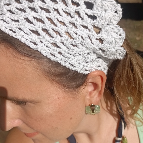 El Örgüsü Buz Mavisi Bandana