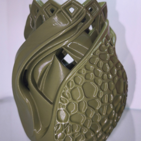 Organik Dokulu Modern Vazo (Voronoi Desenli) (15cm)