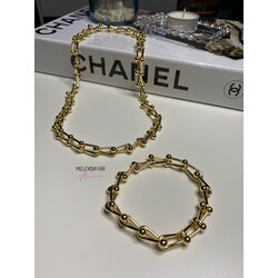 Tiffany Model Kalın Kolye ve Bileklik Takım