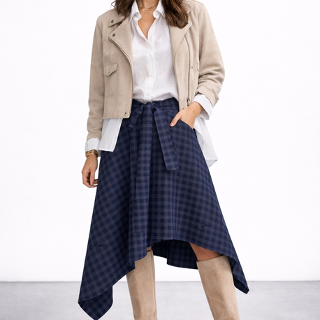 Belted Plaid Waist Piece