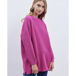 Shine Simli Triko Kazak-Pembe